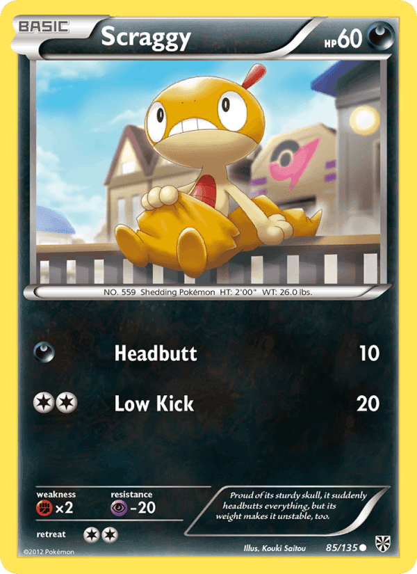 Scraggy, card 85 from Plasma Storm
