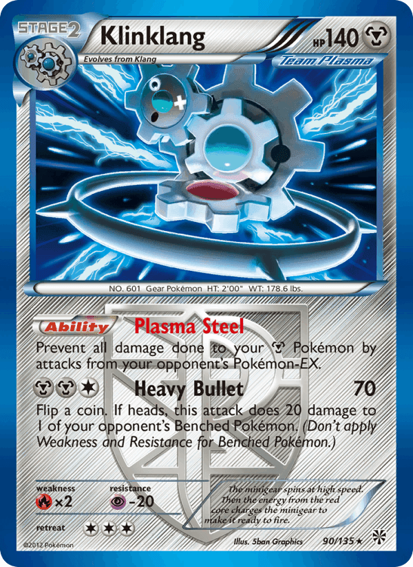 Klinklang, card 90 from Plasma Storm