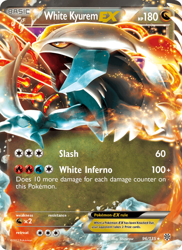 White Kyurem-EX, card 96 from Plasma Storm