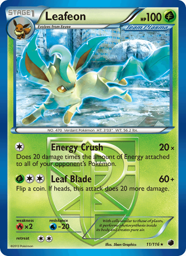 Leafeon, carta 11 di Plasma Freeze