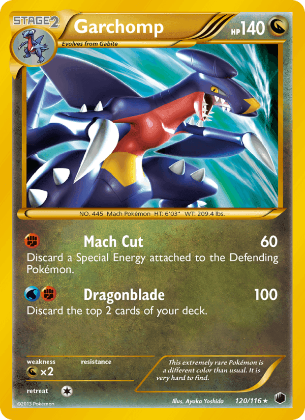 Garchomp, card 120 from Plasma Freeze