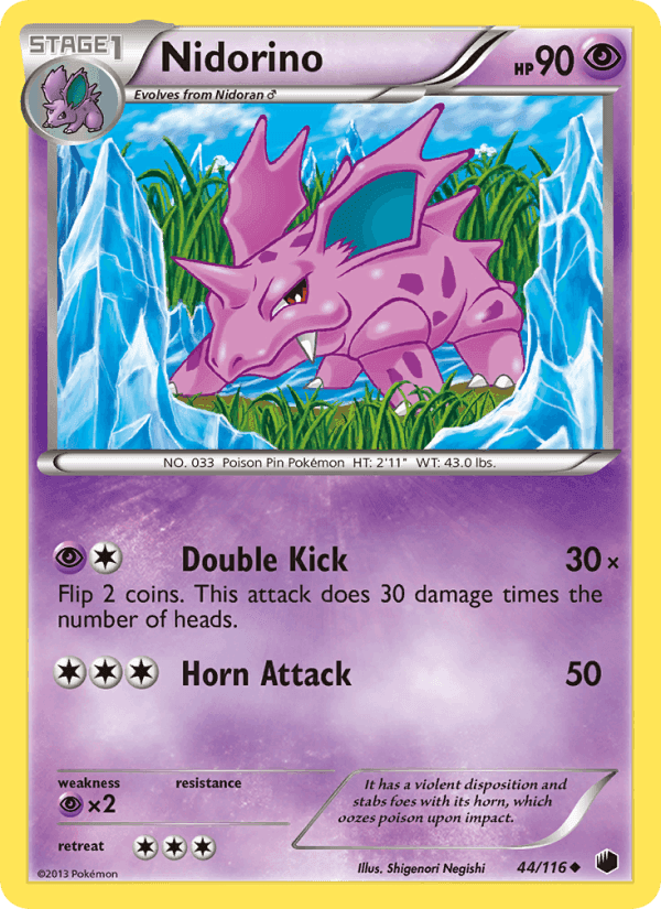 Nidorino, carte 44 de Plasma Freeze