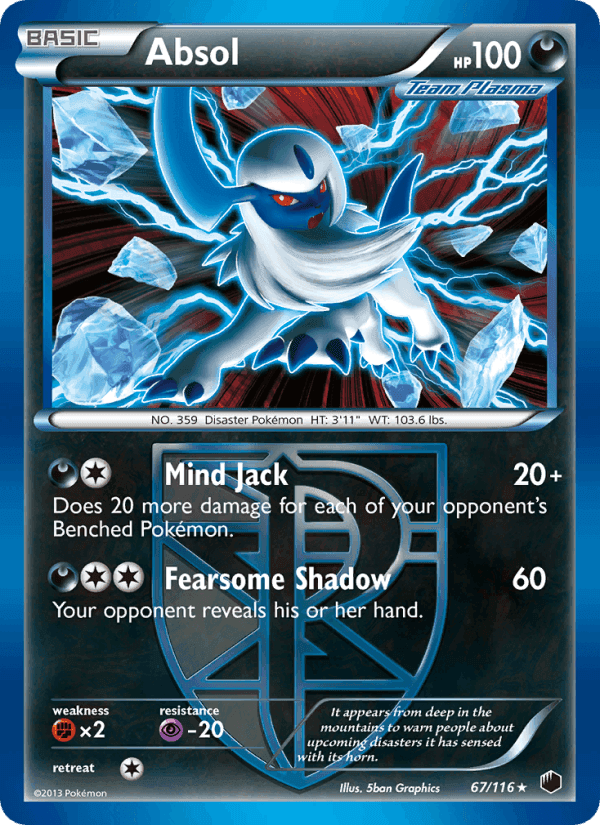 Absol, card 67 from Plasma Freeze