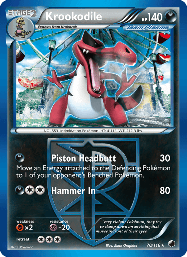 Krookodile, card 70 from Plasma Freeze