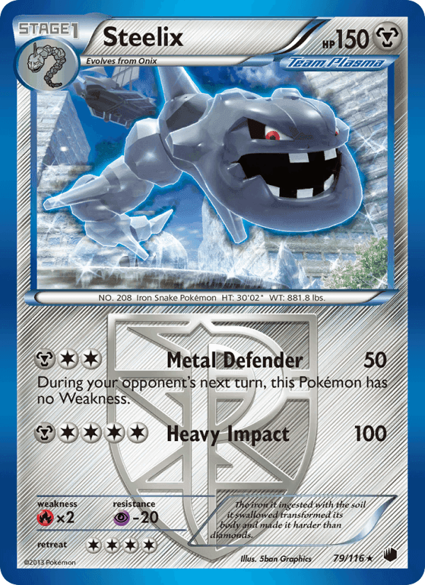 Steelix, card 79 from Plasma Freeze