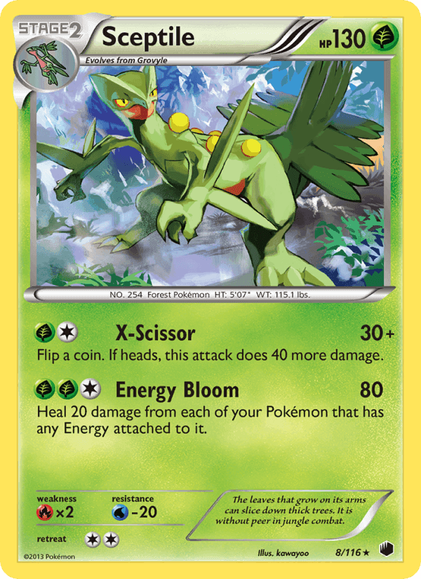 Sceptile, carta 8 di Plasma Freeze