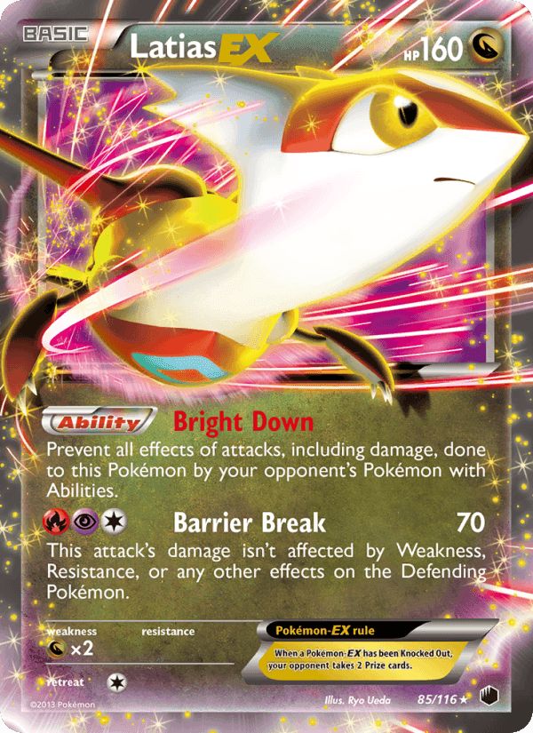 Latias-EX, card 85 from Plasma Freeze