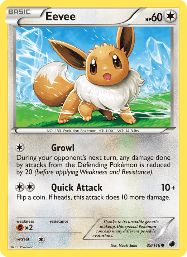 Eevee, card 89 from Plasma Freeze