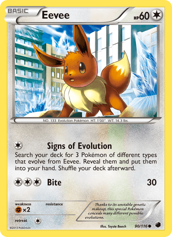 Eevee, card 90 from Plasma Freeze