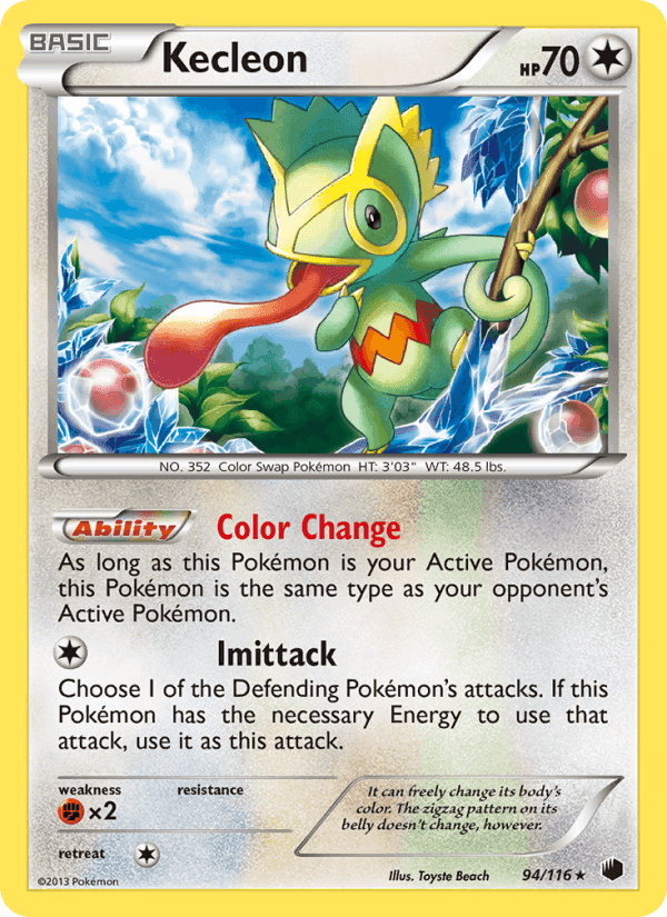 Kecleon, card 94 from Plasma Freeze