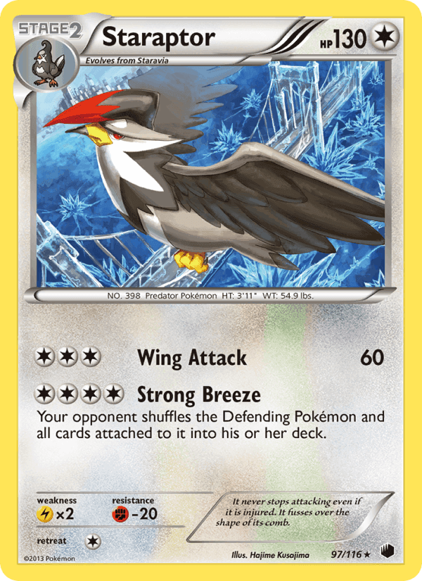 Staraptor, card 97 from Plasma Freeze
