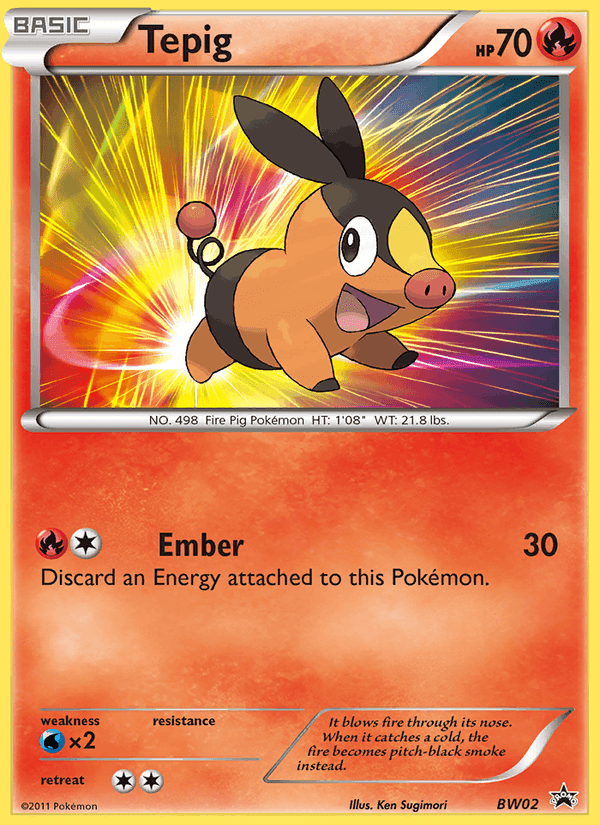 Tepig, carta BW02 di NB Promo