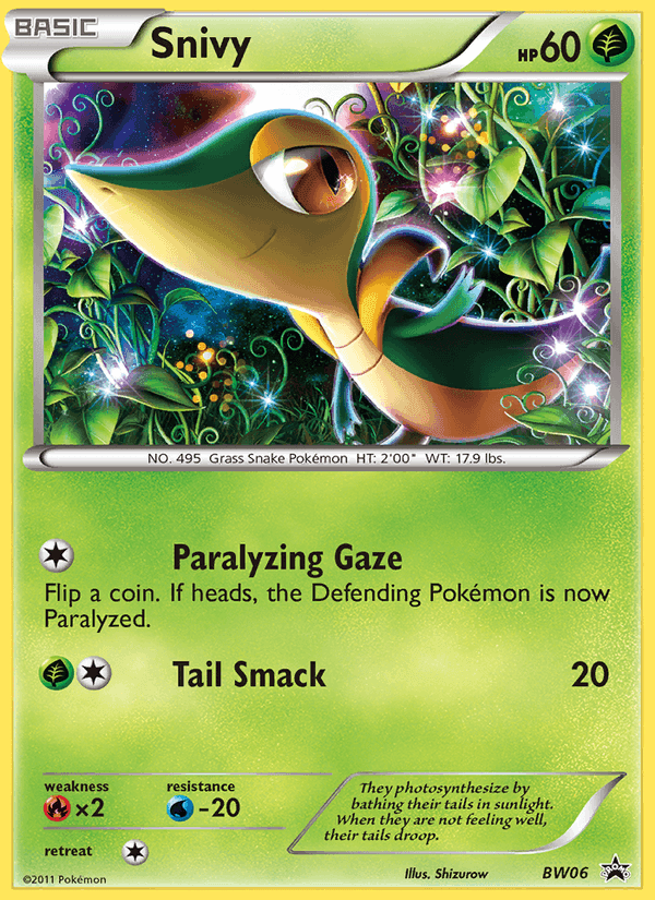 Snivy, carta BW06 de NB Promo