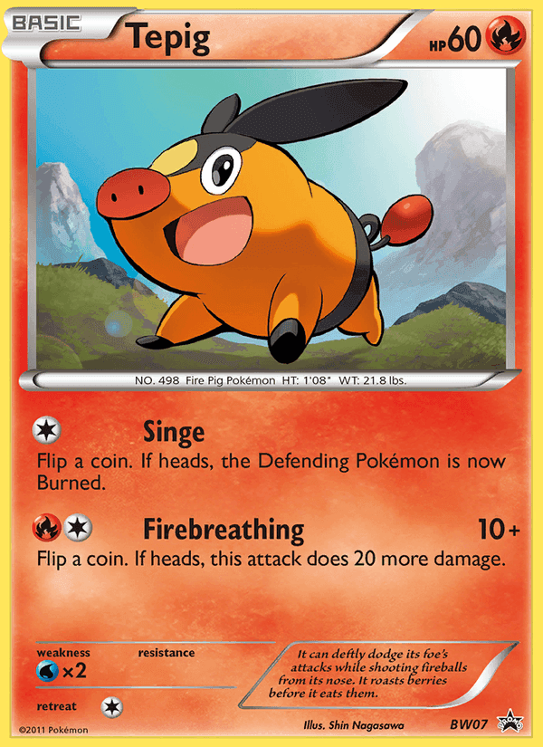 BW Black Star Promos の BW07 番、Tepig