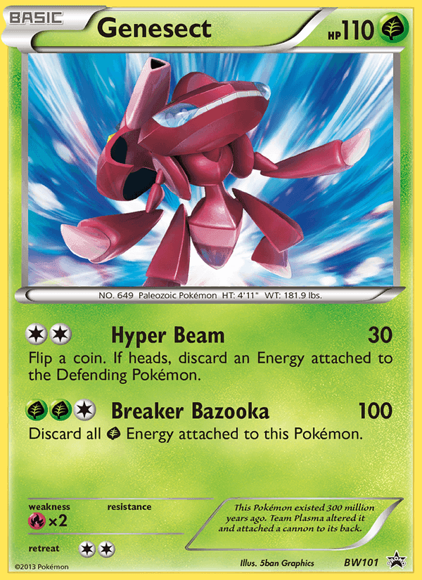 Genesect, card BW101 from BW Black Star Promos