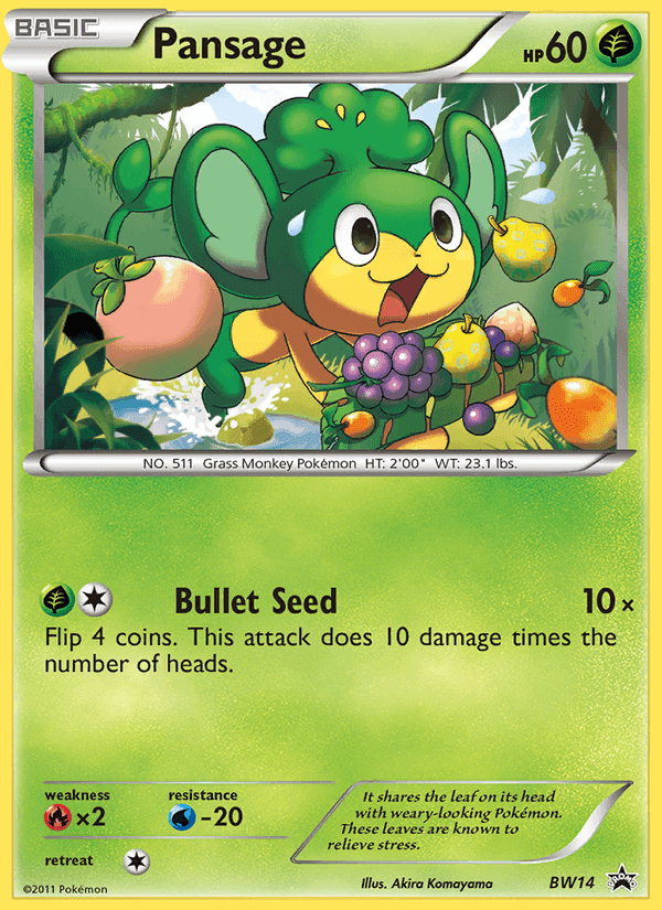 Pansage, carta BW14 di NB Promo