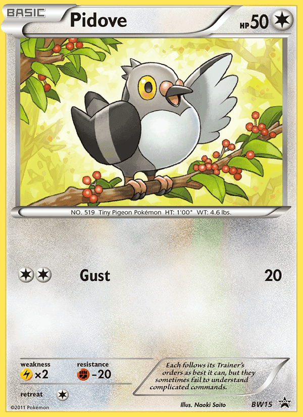 Pidove, carta BW15 di NB Promo