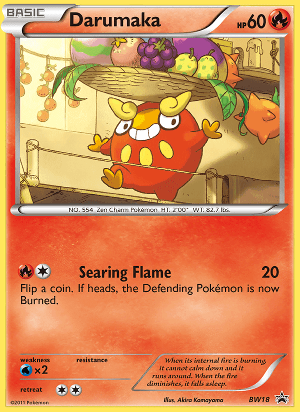 Darumaka, carta BW18 de BW Black Star Promos