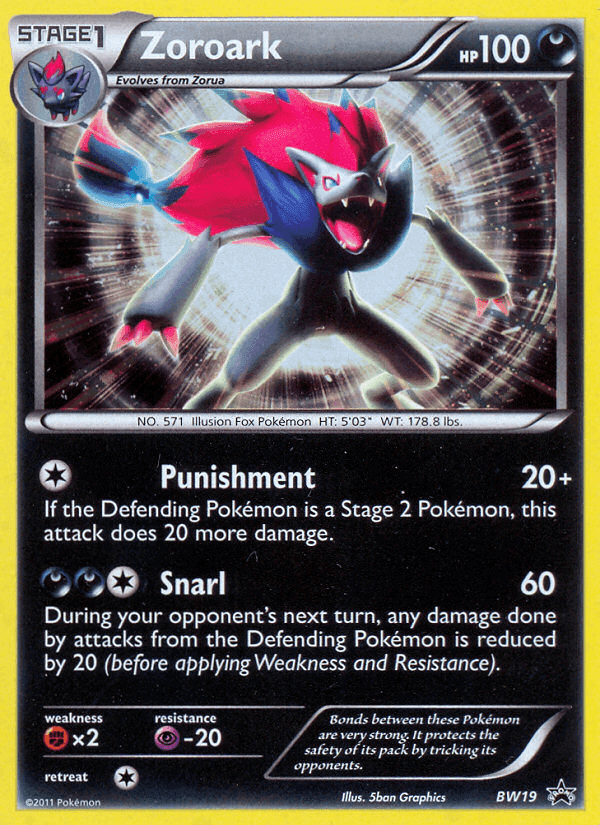 Zoroark, carta BW19 di NB Promo