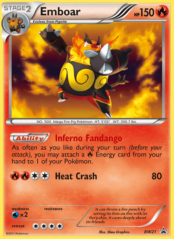 Emboar, carta BW21 di NB Promo