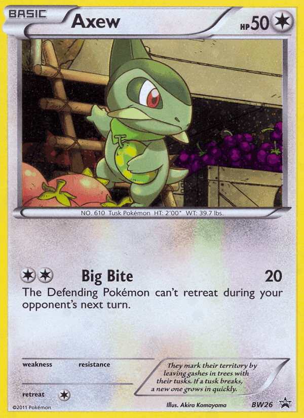 Axew, carta BW26 di NB Promo