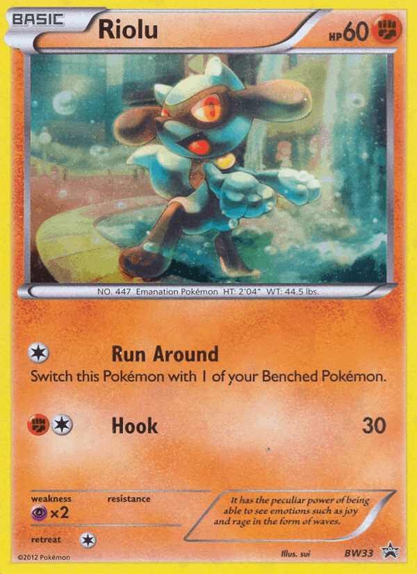 Riolu, carta BW33 di NB Promo