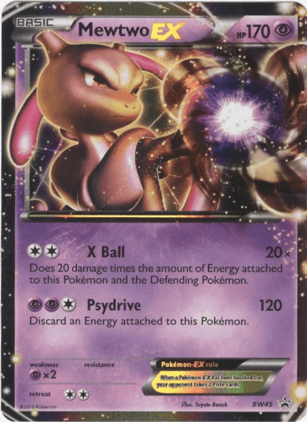 Mewtwo-EX, carta BW45 di NB Promo