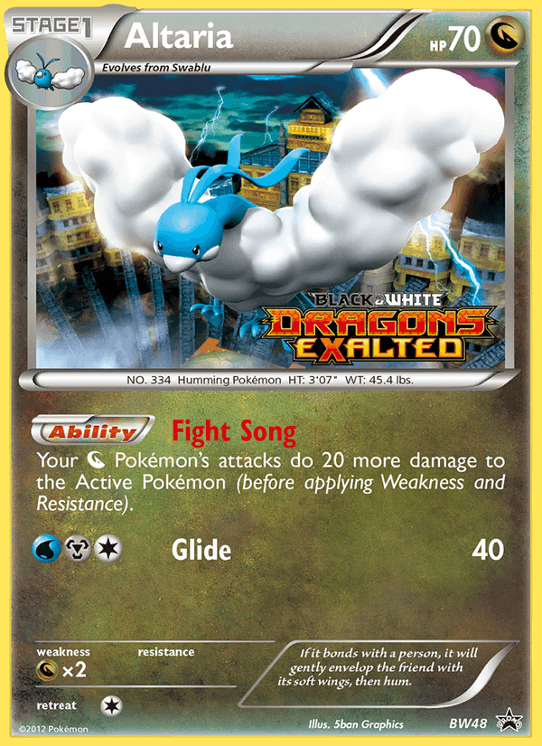 Altaria, carta BW48 di NB Promo