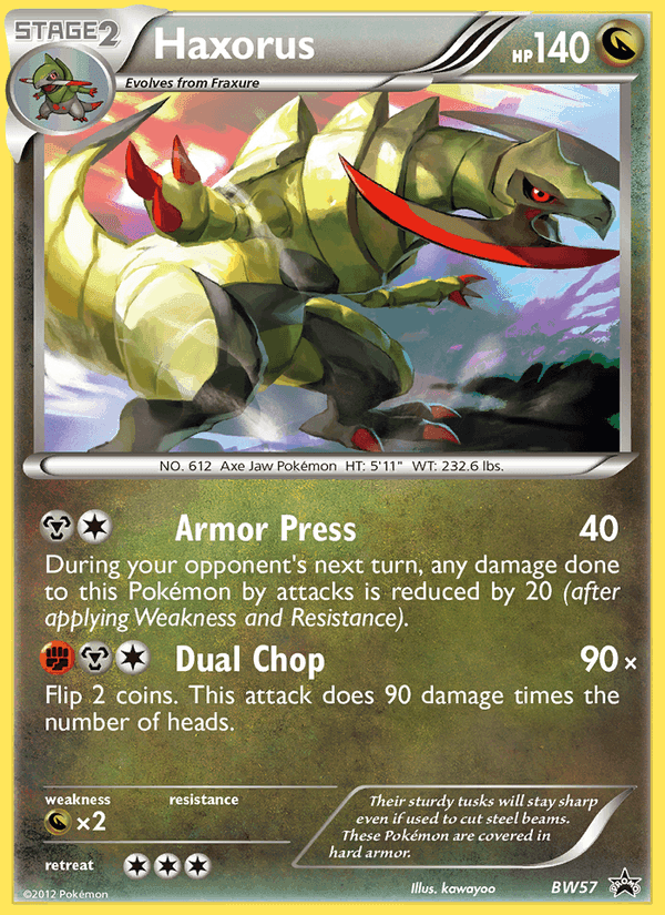 Haxorus, carta BW57 di NB Promo