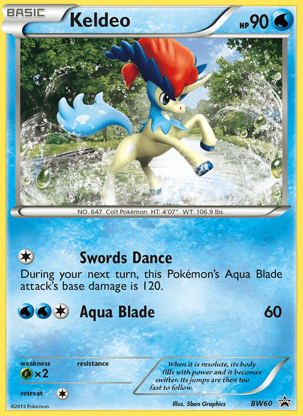 Keldeo, carta BW60 di NB Promo