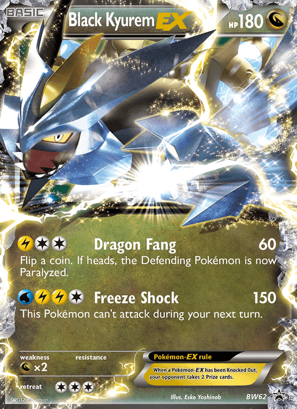 Black Kyurem-EX, card BW62 from BW Black Star Promos
