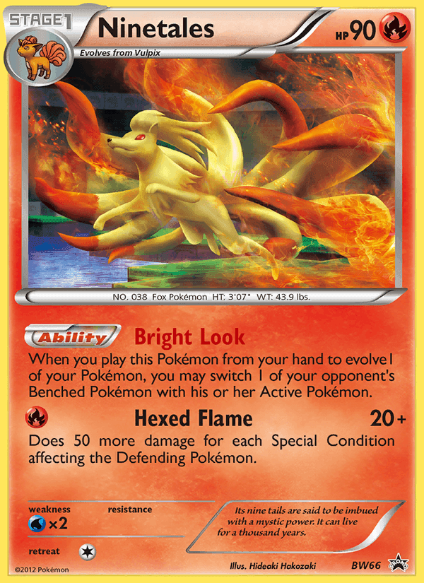 Ninetales, carta BW66 di NB Promo