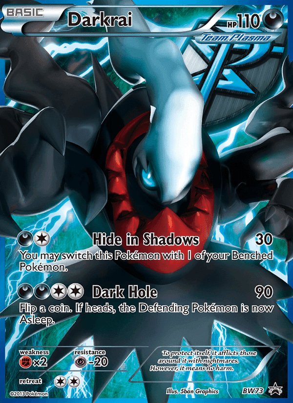 Darkrai, card BW73 from BW Black Star Promos