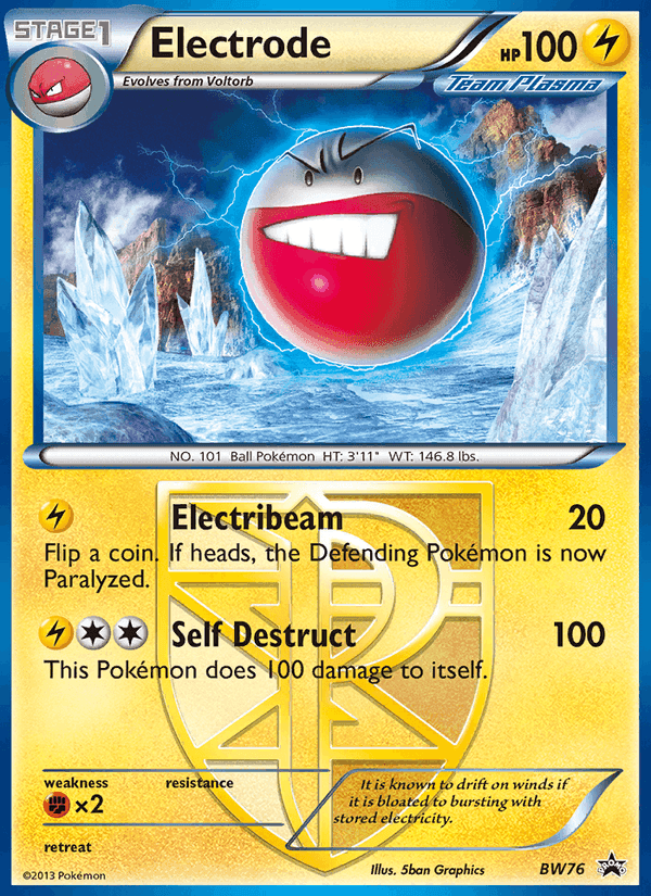 Electrode, card BW76 from BW Black Star Promos