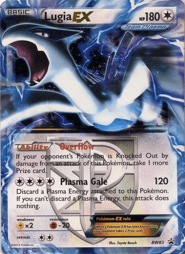 Lugia-EX, card BW83 from BW Black Star Promos