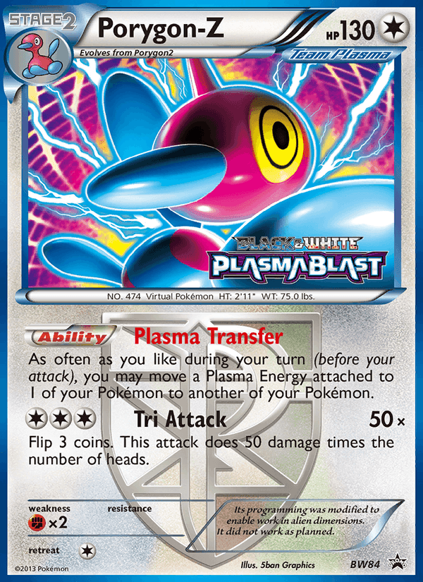 Porygon-Z, card BW84 from BW Black Star Promos