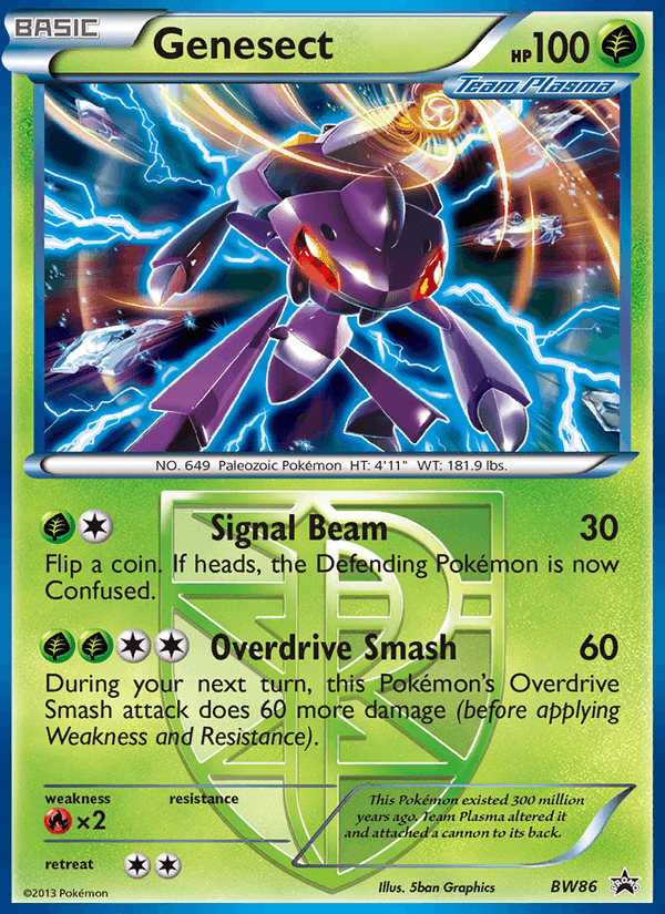 Genesect, card BW86 from BW Black Star Promos