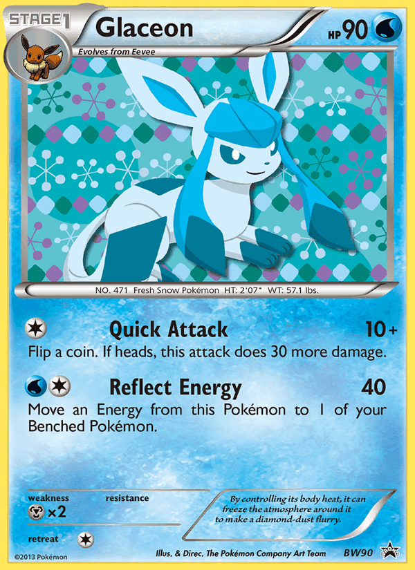 Glaceon, carta BW90 di NB Promo