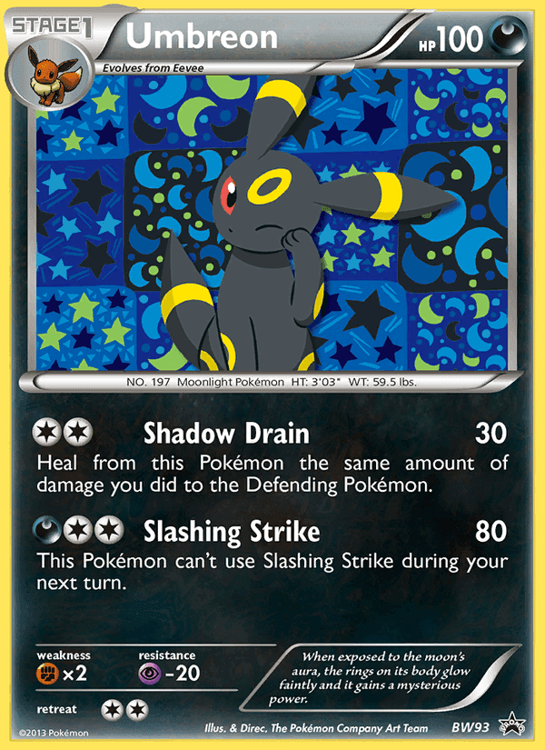Umbreon, carta BW93 di NB Promo