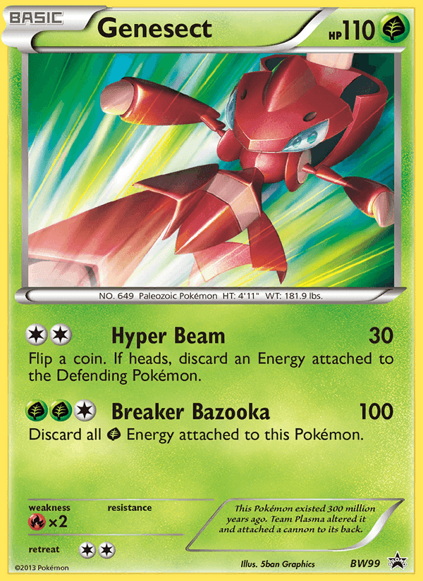 Genesect, card BW99 from BW Black Star Promos
