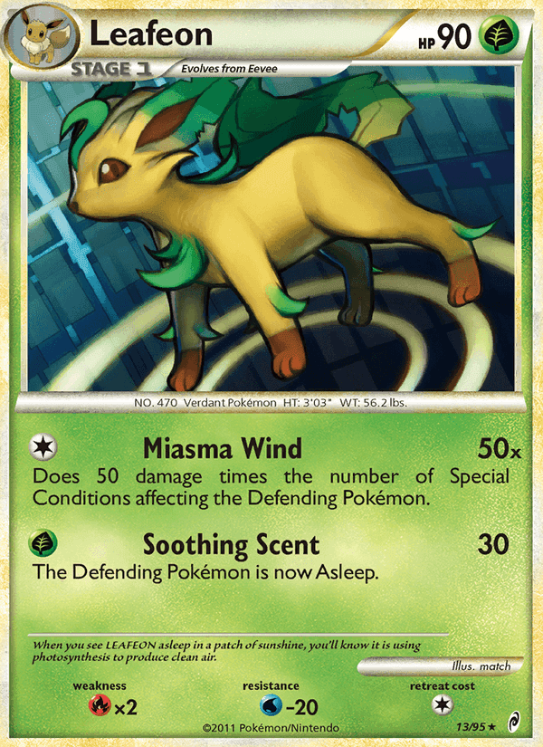 Leafeon, carta 13 de Call of Legends