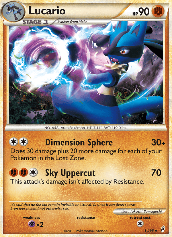 Lucario, card 14 from Call of Legends