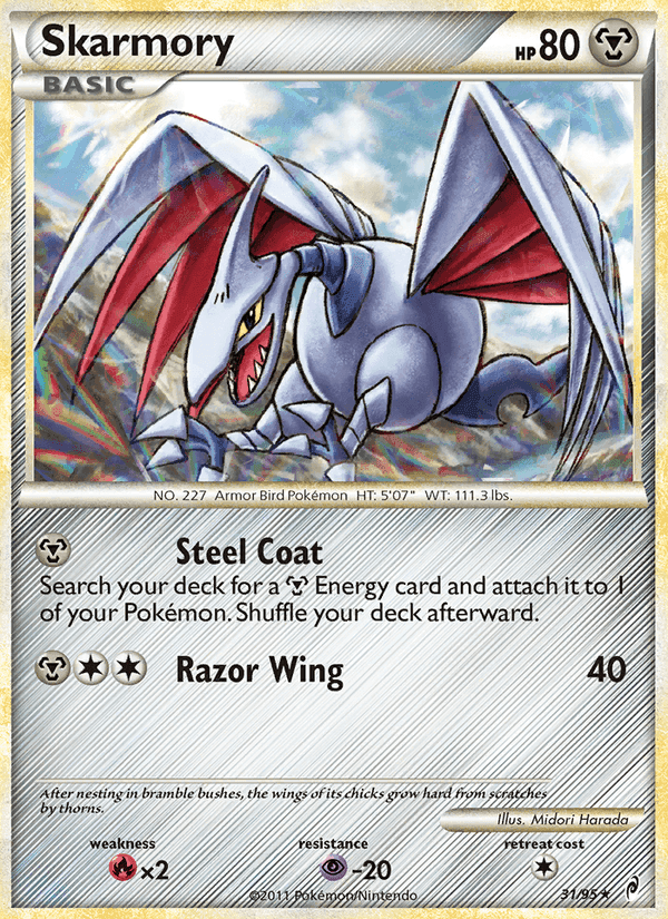 Skarmory, carta 31 di Richiamo delle Leggende