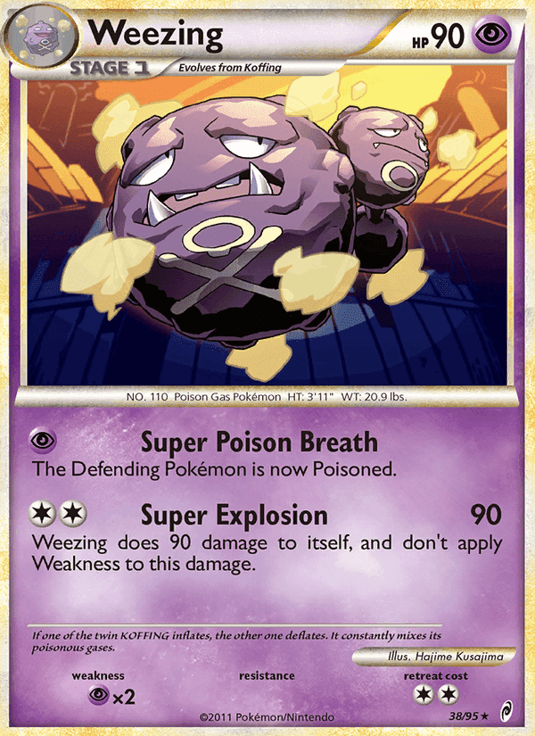 Weezing, carta 38 de Call of Legends