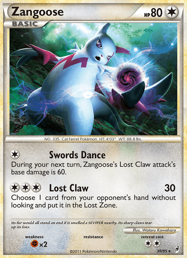 Zangoose, carta 39 di Richiamo delle Leggende