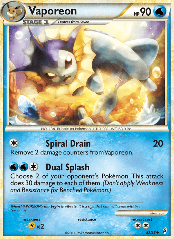 Vaporeon, carta 52 de Chamado das Lendas