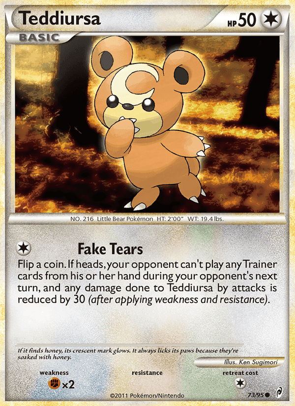 Teddiursa, card 73 from Call of Legends