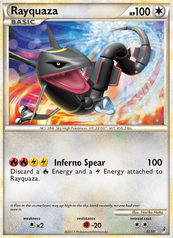Rayquaza, carta SL10 di Richiamo delle Leggende
