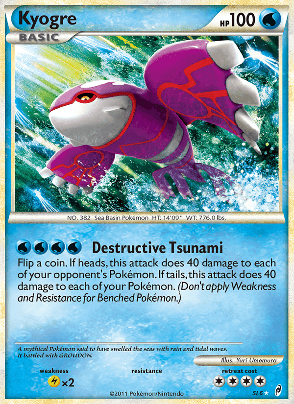 Kyogre, carta SL6 di Richiamo delle Leggende