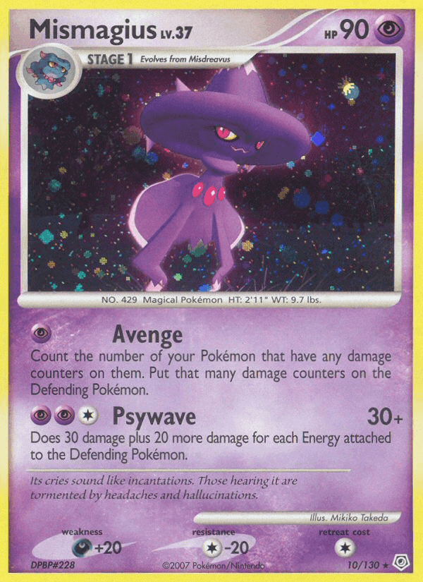 Mismagius, card 10 from Diamond & Pearl